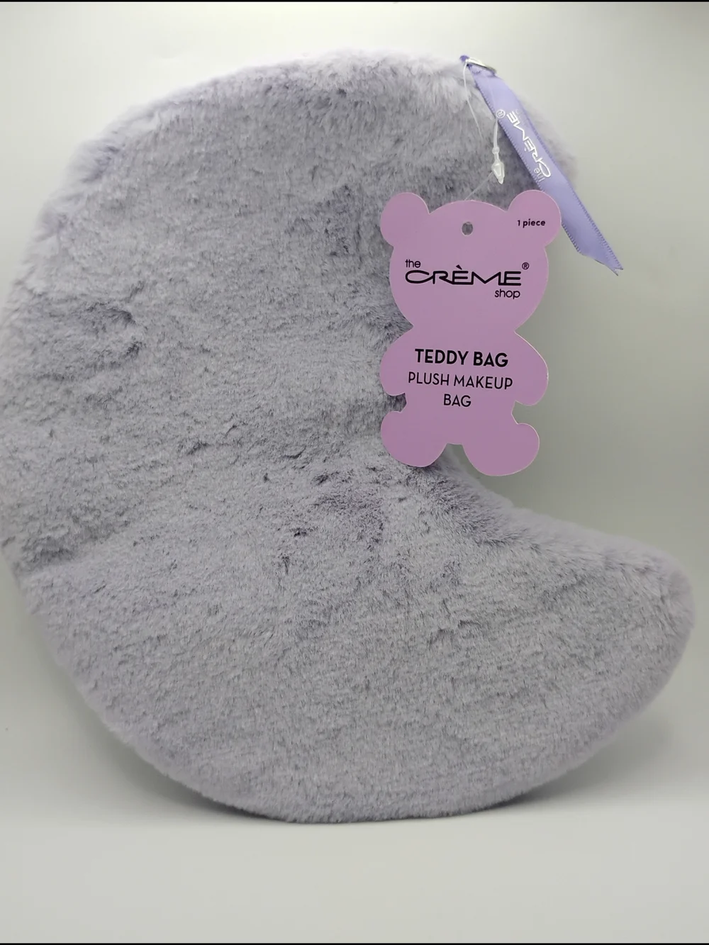 🌜The Crème Shop Teddy Bag Plush Makeup Pouch (Over The Moon - Lavender Moon) 🌛